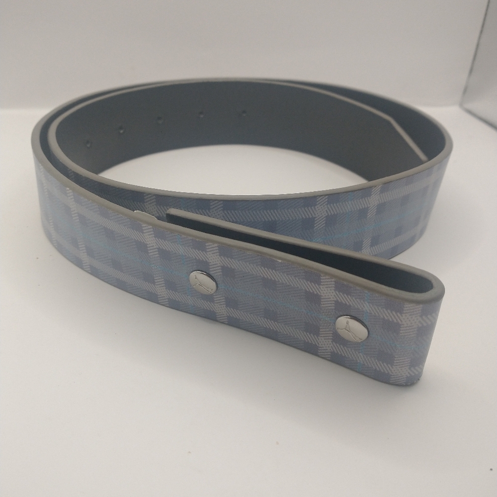 Men's Puma Blue Plaid Golf Belt Only 100% Polyurethane S 28-32 in